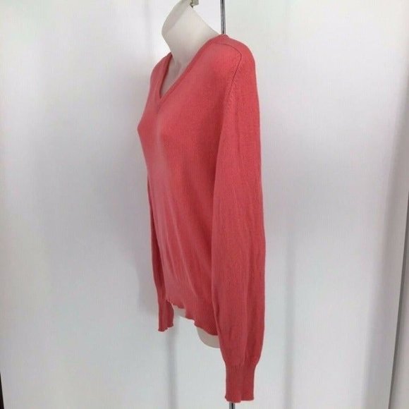 Vintage Sims Ltd Men's Size Large (42/102 cm) 100% Lambswool V-Neck Sweater Pink - Picture 11 of 12